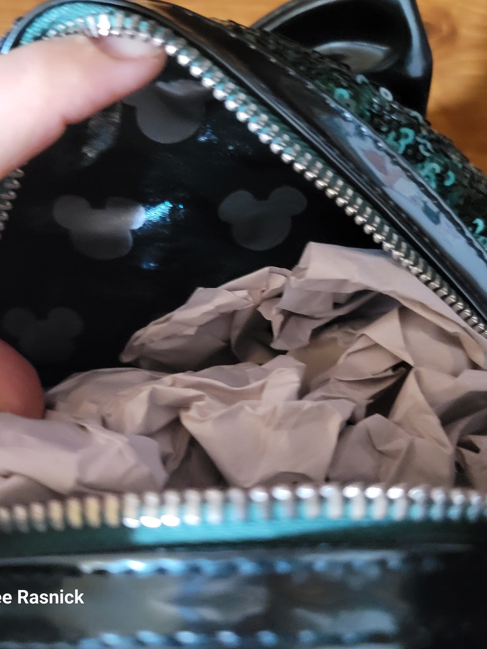 Loungefly L.E. (GRAIL) Emerald Sequin Mini Backpack. Nwt - Picture 5 of 5
